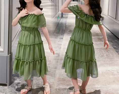 女童夏装连衣裙2021新款超仙小女孩长裙公...