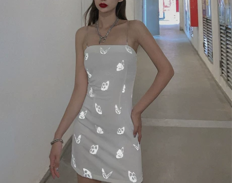 ?Nibber夏季新品白色反光蝴蝶印花个性...