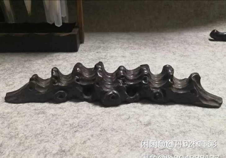 文房四宝正品红木随形毛笔搁 笔架 五指山形...