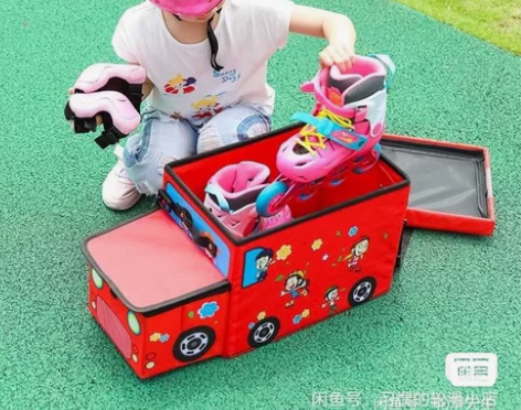 轮滑箱轮滑包儿童轮滑鞋收纳箱储物可坐旱冰单...
