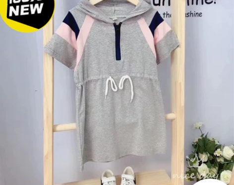 出口外贸，全新儿童运动裙，透气舒适，连帽，...