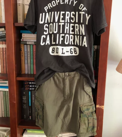 CUBESUGAR 棉麻迷彩拼接短裙 尺码...