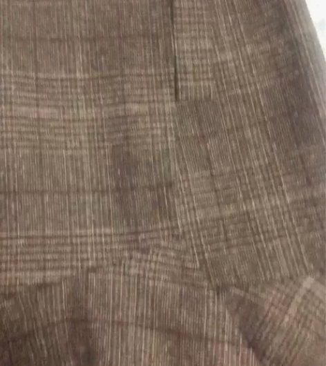 软呢优雅格纹鱼尾裙，优雅气质复古体现软呢优...