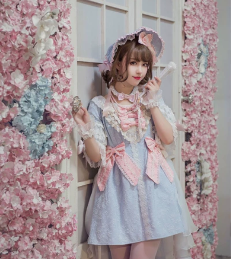 AH茶会款lolita 洛可可之约 一团M...