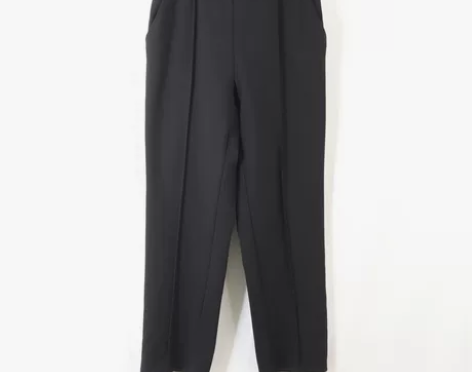 出口日本加薄绒中缝裤子女直筒裤 黑色，尺寸...