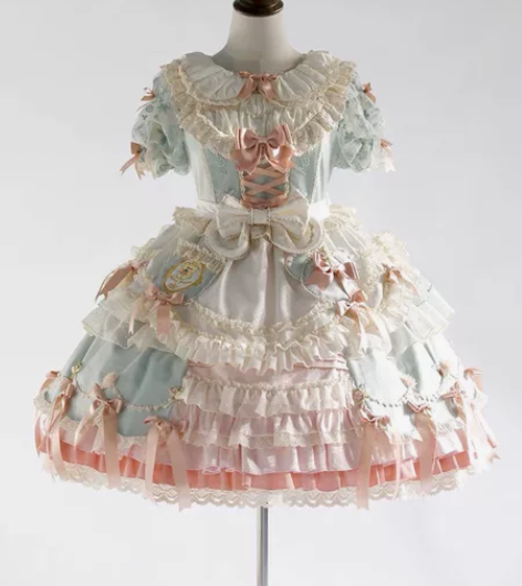 收 小熊童子FS 绿粉M码 标价慢收全新带...