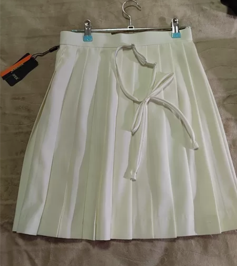 中牌制服馆 纯白色  中裙  L码 送领结