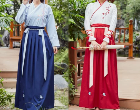 ?改良汉服女古装中国风汉元素仙女学生交领齐...