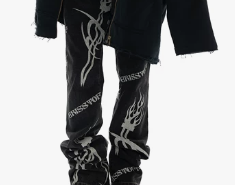 ERISSTOFF Y2K千禧朋克做旧水洗...