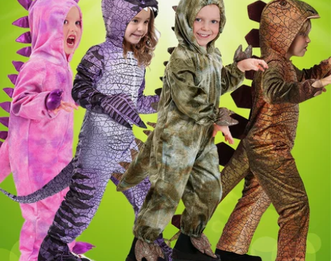万圣节儿童动物服装男孩恐龙霸王龙三角龙暴龙...