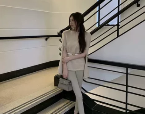 Wuuus【买了又买】休闲长款铅笔裤女春秋...