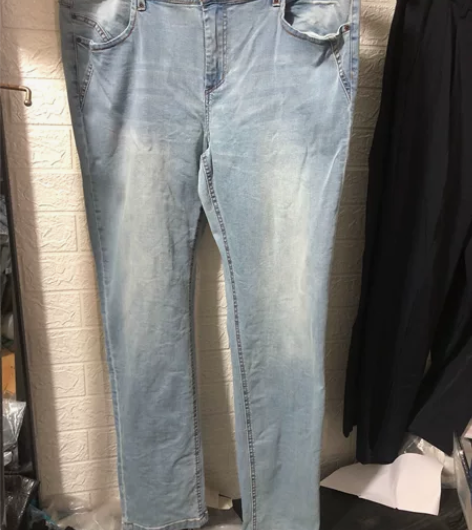 瑕疵款男士工地干活穿带弹力修身小脚牛仔裤特...