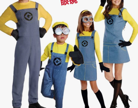 万圣节演出服装儿童小黄人cosplay服装...