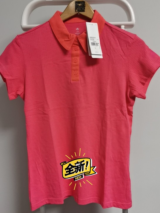 阿迪达斯女polo衫M 网球上衣短袖 全新...