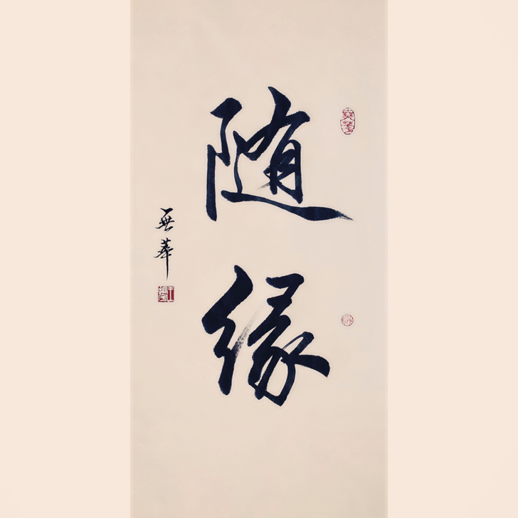 书法作品 字画手写 随缘 四尺四开 国门古...