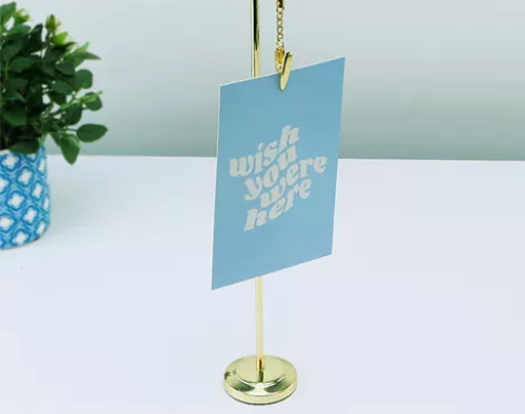 创意新品鳄鱼夹悬挂款席位卡夹简约宴会台卡号...