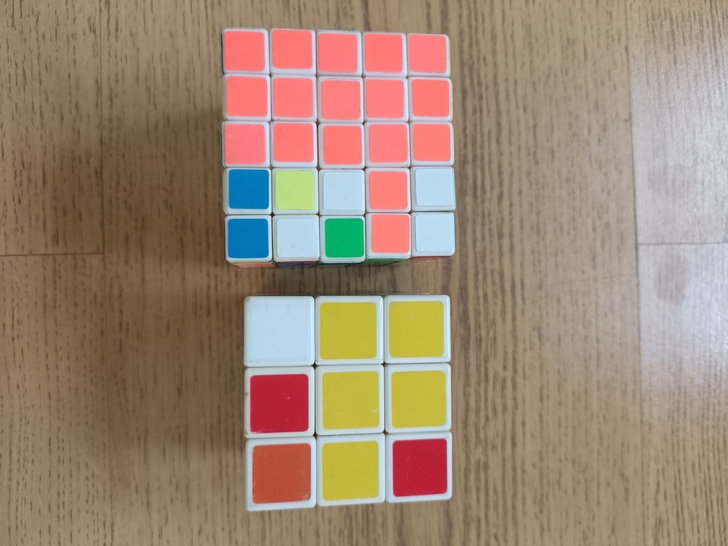 五阶魔方和三阶魔方