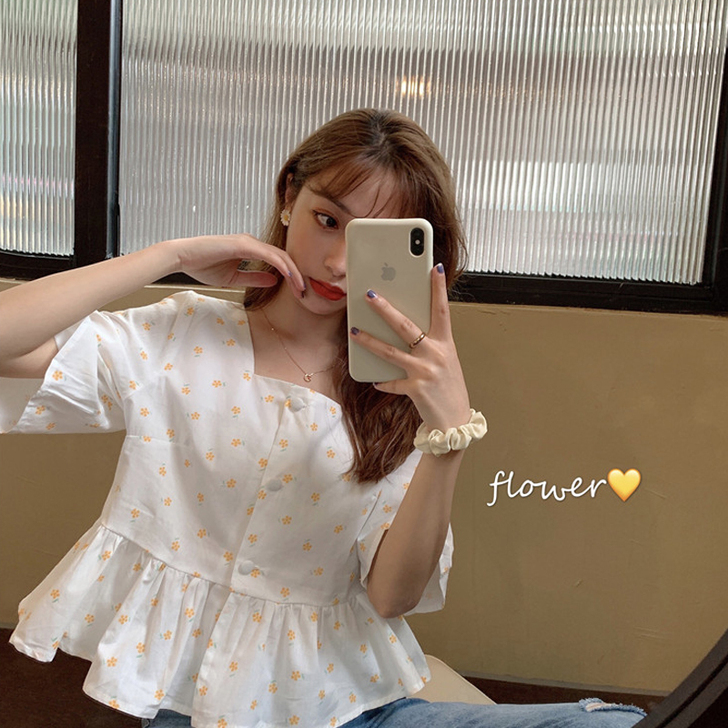 【狂暑价】2020夏季新款设计感小众轻熟衬...