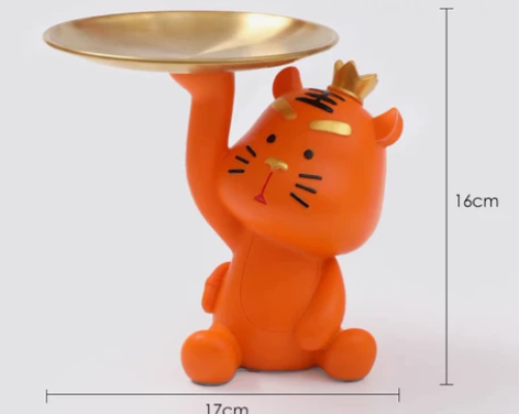 招财猫玄关钥匙收纳托盘摆件创意客厅电视柜家...