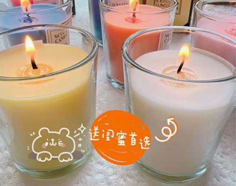 香薰蜡烛ins小众奶香味助眠熏香蜡烛卧室少...