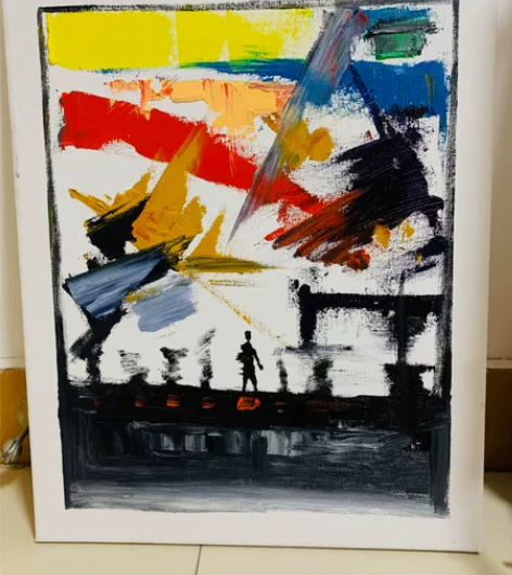 现代简约复古抽象色块 幅数：单幅 风格：简...