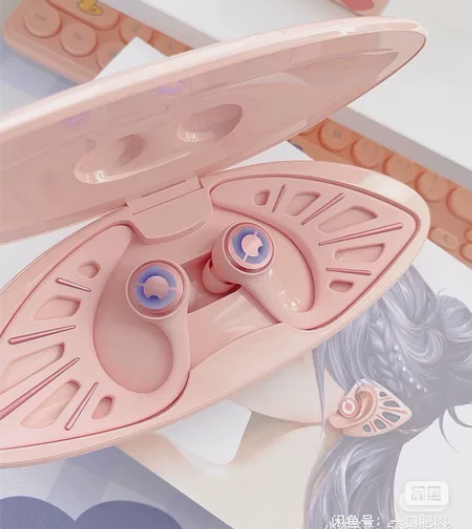 妖舞耳机 粉色 9成新 但是有微瑕