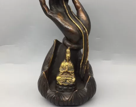 古玩铜器收藏,观音佛手倒流香,工艺精湛 ,...