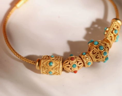 热烈南方南方纯银饰品天然松石尼泊尔风复古风...