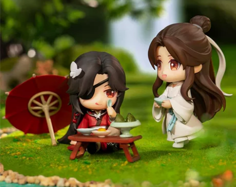 擎苍天官赐福谢怜花城极乐雅宴Q版手办动漫周...