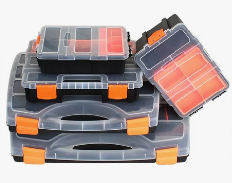 塑料手提式工具盒工具箱零件盒螺丝收纳盒电子...