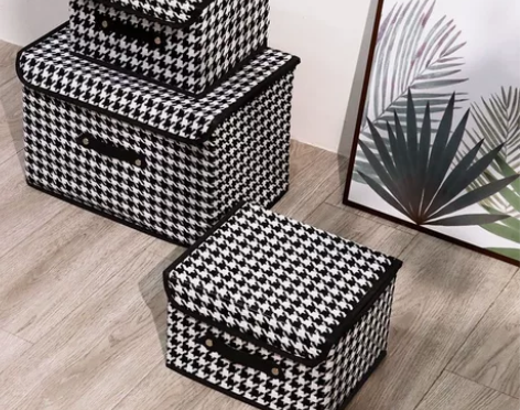 衣服收纳箱大容量!布艺收纳盒筐折叠储物箱学...