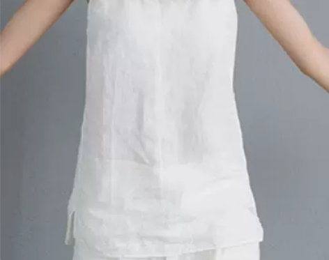 亚麻吊带女夏装盘扣复古百搭棉麻打底衫纯色宽...