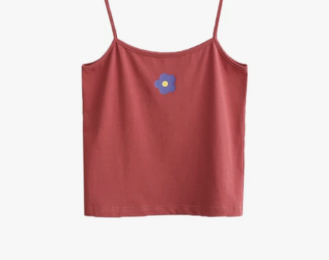 ?小美好/复古印花百搭外穿小吊带背心女 无...