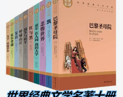 世界十大名著飘巴黎圣母院战争与和平复活童年...