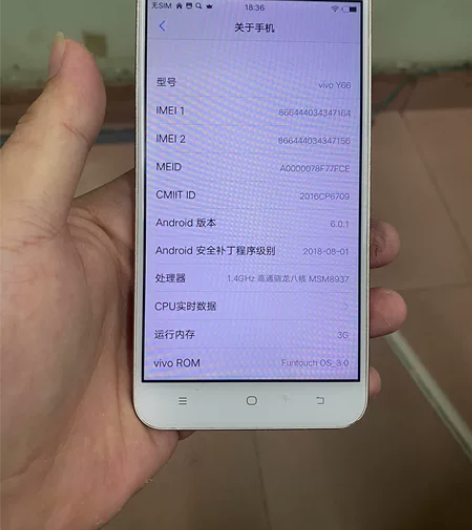 vivo y66 3+32 成色自己看 无...