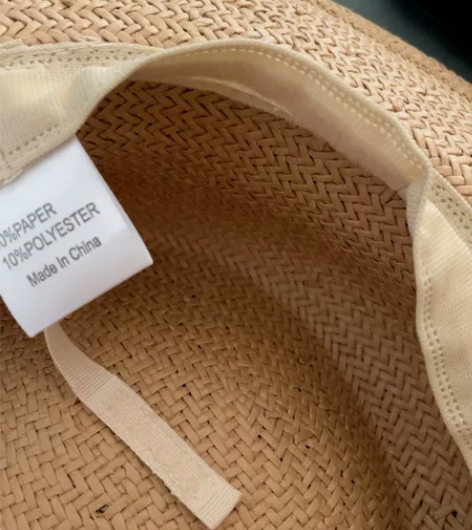 织带珍珠麦秆草帽海边度假法式女 97新 可...