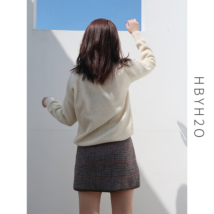 HBYH2O 鄂尔多斯羊绒衫女秋冬新款圆领...
