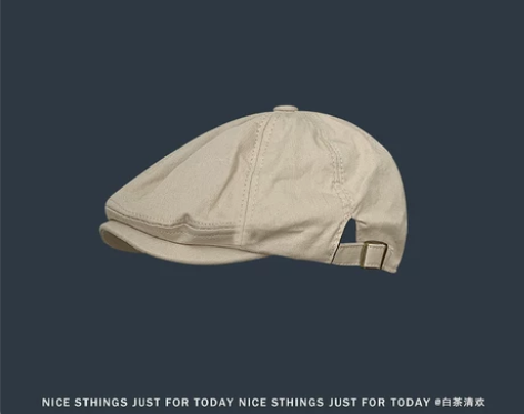 日系文艺复古报童帽子女春夏休闲百搭贝雷帽古...