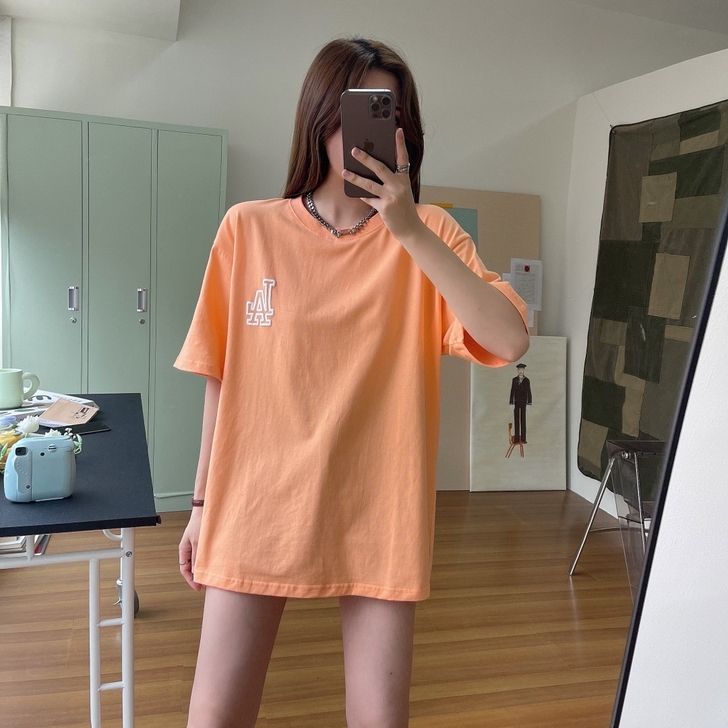 MLB卡通NY涂鸦字母like印花短袖T恤