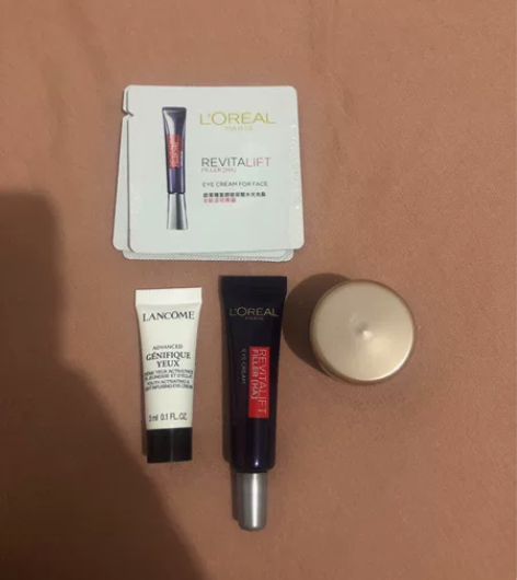 眼霜合集 兰蔻发光眼霜3ml 欧莱雅紫熨斗...