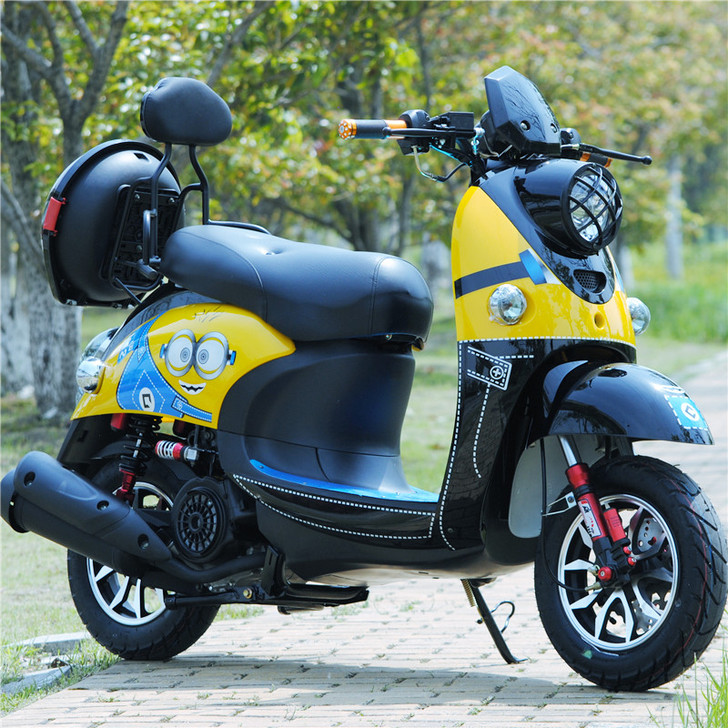 小龟摩托车整车125c燃油踏板助力小绵羊男...