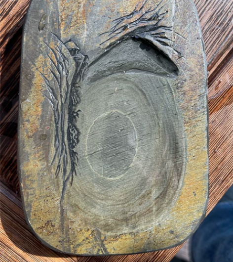 歙砚，乌钉罗纹，金晕罗纹 砚池已开锋，可直...