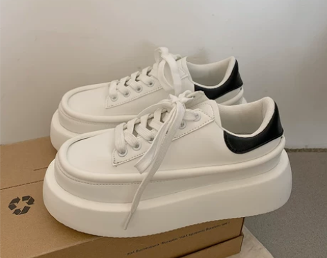 小白鞋女原创休闲鞋百搭白色小众老爹鞋女鞋鞋...