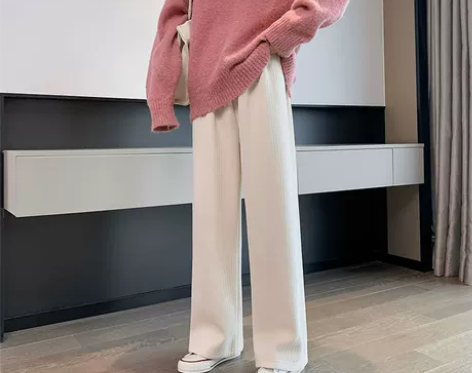 【天猫双12】雪尼尔阔腿裤女秋冬2021年...
