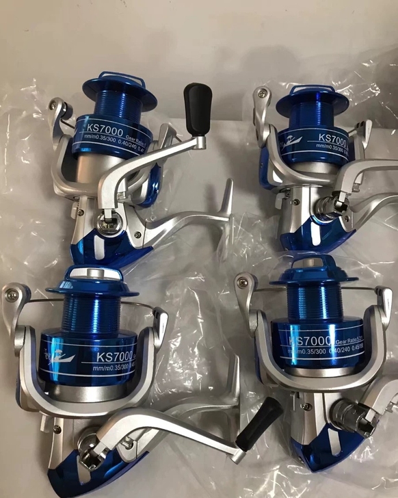 7000型金属渔轮鱼线轮海杆轮全金属线杯纺...