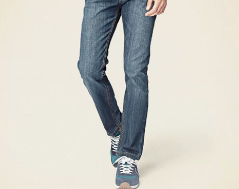 a21男装 男式直筒牛仔裤 男士休闲韩版潮...