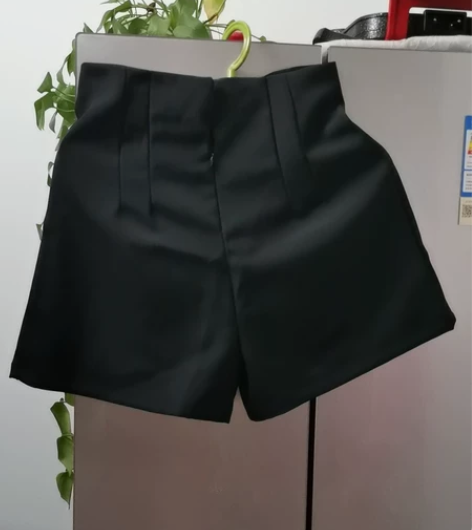 欧货西装短裤女秋季2022新款宽松高腰显瘦...