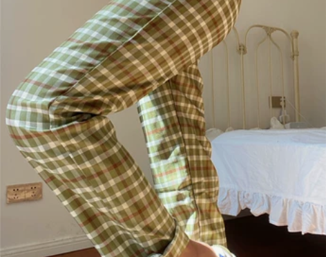 DADANA 美式学院风 减龄复古格子休闲...