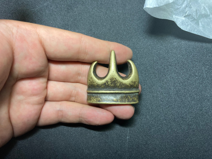 文房铜毛笔架
