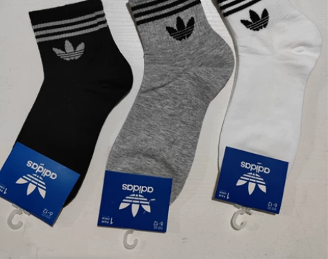 三叶草薄款纯棉男女袜 黑白灰 五双包邮 感...